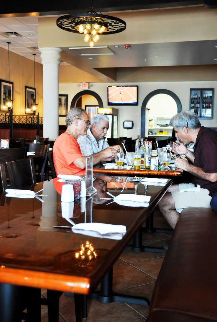 Chatting and munching at The Alhambra