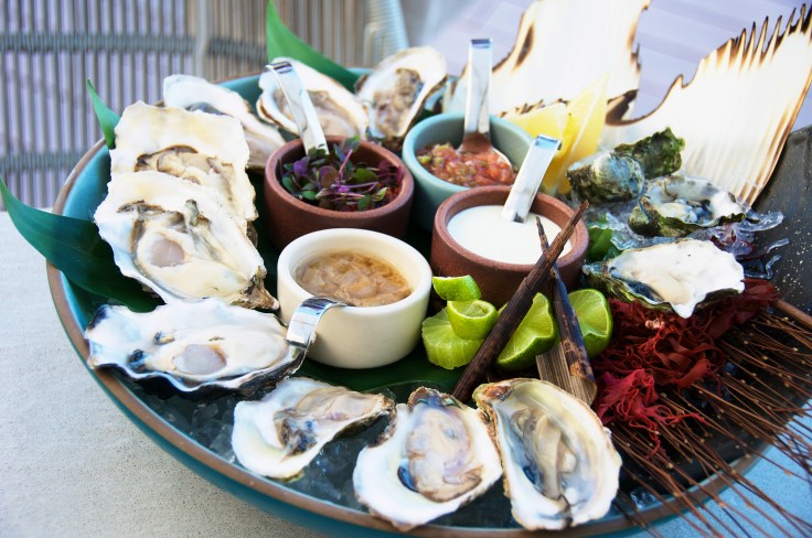 platter of oysters