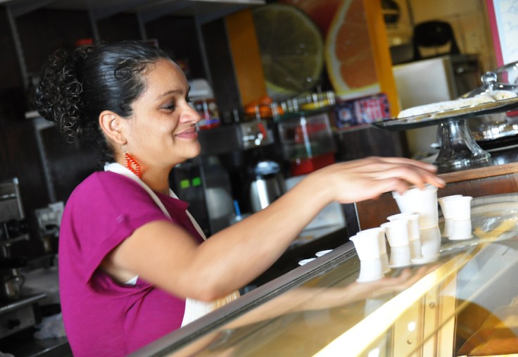 preparing to serve cortaditos