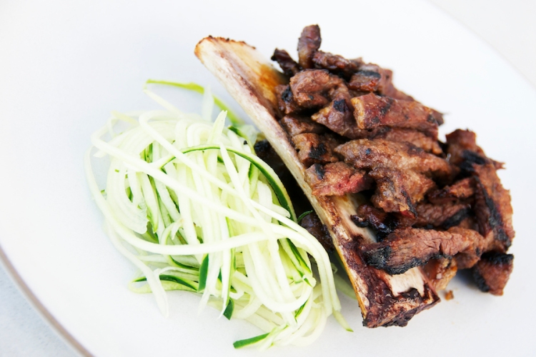 Korean marinated short rib from the Binchotan charcoal grill