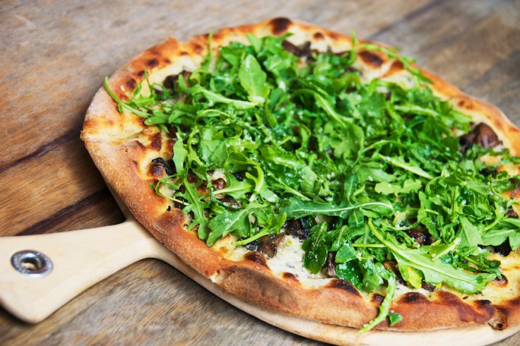 Porcini and Arugula Pizza