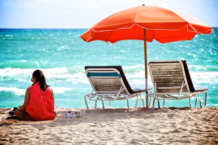 reading on the beach