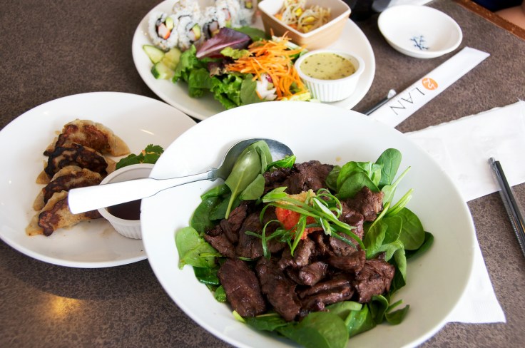 Stir Fried Beef Over Spinach