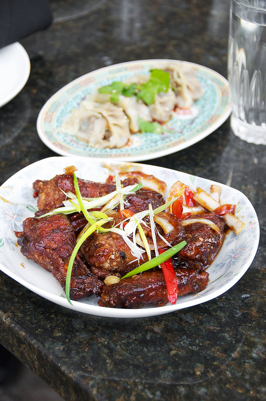 fried chicken and dumplins