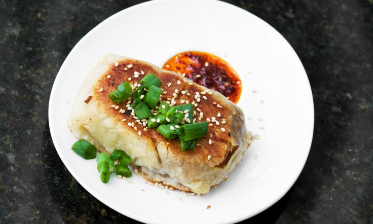  HOT POCKET: bacon, egg & cheese stuffed Chinese laobing flatbread