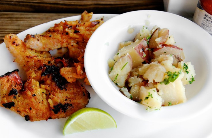 Grilled Conch with Parsley Potatoes