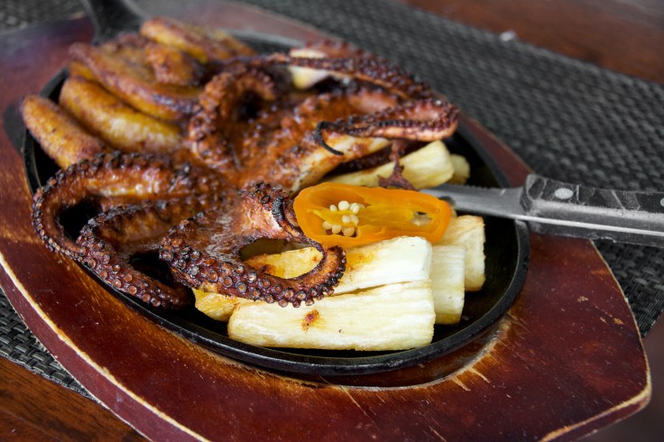 Pulpo A La Parrilla - whole small octopus on the grill